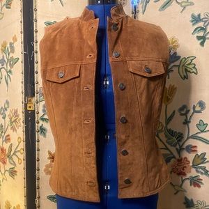 Harold’s vintage leather suede vest